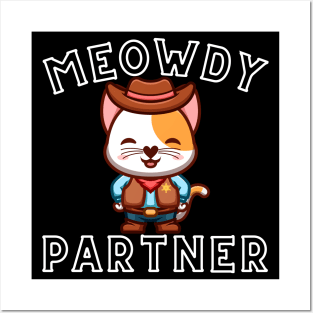 Meowdy Partner Cat Sheriff Posters and Art